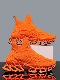 Men's Summer Breathable Mesh Sneakers Running Shoes Blade Athletic Shoes Sock Shoes Chunky Shoes Orange         Men Shoes, size features are:Bust: ,Length: ,Sleeve Length: Casual Mens Shoes, Shoes Men Sneakers, Dad Shoes, Men Sneakers, Basic Fits, Trending Sneakers, Breathable Shoes, Shoes For Men, Shoes Trainers