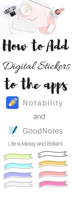 an advertisement with the words how to add digital stickers to the apps