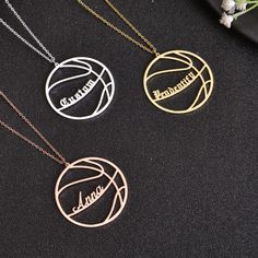 Made with Premium Materials: Unlike other personalized name necklaces in the market our basketball name locket is made with gold, silver and real 925 sterling silver. No nickel, no lead, and no harmful and allergenic materials are used. ❤❤ The Cutest Name Necklaces: Our custom name basketball pendant necklace are by far the cutest and the most detailed in the market. No one can beat our quality. ✔✔ Fast Production & Shipping: These personalized name engraved round basketball necklace are customized and shipped in only about 5-8 business days. For any custom jewelry, that's FAST. 🚀🚀 Personalized Charm: Each round basketball name engraved pendant necklace is carefully personalized to perfection. ✅✅ Perfect Gift: These monogram necklaces are perfect gift for any occasion,  and are sure to b Girls Basketball Gift Ideas, Basketball Stuff, Basketball Girl Gifts, Basketball Jewelry, Basketball Necklace, Bola Basket, Engraved Pendant, Basketball Gifts, Gold Name Necklace