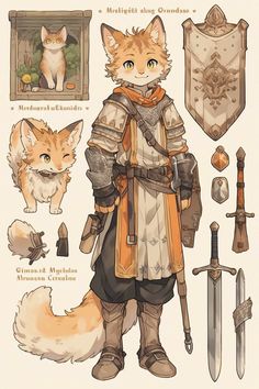 Cat Knight, Images Kawaii, Cat Character, Fantasy Creatures Art, Fantasy Concept Art, 영감을 주는 캐릭터, Warrior Cats