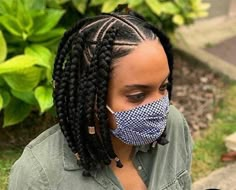 Made with 13*4 Lace Frontal  Comes in 12/13 Inches Comes in any color including Custom Colors All units are custom made (made to order) Bob Braids Hairstyles, Short Box Braids Hairstyles, Short Box Braids, Bob Braids, African Hair Braiding Styles, Afrikaanse Mode, Braided Cornrow Hairstyles, Short Braids, Hair Twist Styles