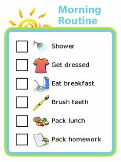 the morning routine worksheet for kids