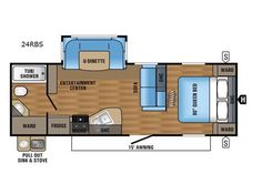 the floor plan for a travel trailer