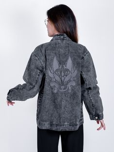 Veste Jean Noir Kitsune – ONI