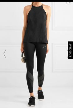 Logo Wear, Sports Bra And Leggings, Nike Leggings, Activewear Fashion, Nike Flex, Nike Sneakers, Black Stretch, Gym Outfit, Net A Porter