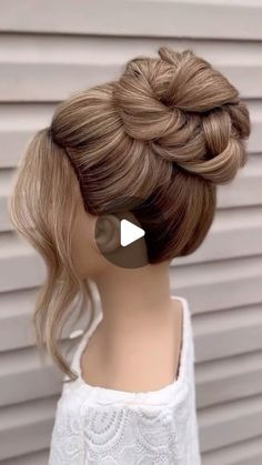 High Bun Updo Wedding Hair Tutorials, Updos Tutorials Videos, Wedding Hairstyle Tutorial, High Updo Tutorial Videos, High Hairstyles, Bridal Updo Tutorial Videos, Beautiful Bun Hairstyles, Elegant Updo Tutorial Videos