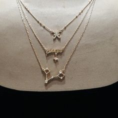 Gold Tone Pisces Necklace Trio. 3 Length Chains Adjustable: Pisces Astrological Sign, Pisces With Hanging Star And The Constellation Of Pisces. Purchased At Nordstroms. Enjoy! Pisces Necklace, Pisces Jewelry, Pisces Fish, Nordstrom Jewelry, Hanging Stars, Fish Necklace, Astrological Sign, Necklace Silver, Constellations