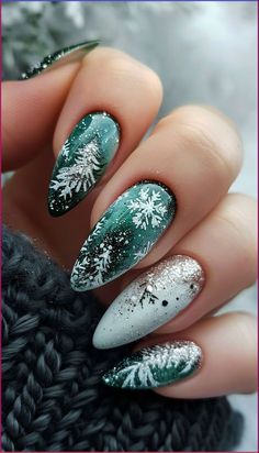 Winter Nail Designs Blue, Ice Nails Designs, Jan Nails, Snow Nails, Stylish Nails Designs, Goth Nails, Blush Nails, Snowflake Nails