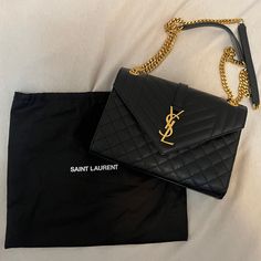 Bought Last Year, Worn A Handful Of Times. Comes With Dust Bag Ysl Crossbody, Ysl Crossbody Bag, Saint Laurent Bags, Yves Saint Laurent Bags, Embossed Leather, Yves Saint Laurent, Saint Laurent, Grain, Crossbody Bag