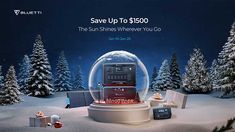 a snow globe with an electronic device inside it