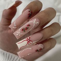 Girly Acrylic Nails, Her Nails, Long Acrylic Nails Coffin, Coffin Shape Nails, Acrylic Nails Coffin Pink, Unique Acrylic Nails, Long Square Acrylic Nails, Nail Swag, White Nail