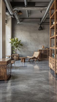 Industrial Living Room Industrial Design, Minimalist Design, Home Goods, Wood, Design