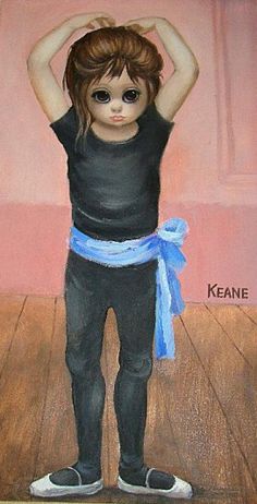 Big Eyes Blue Sash Ballerina by Margaret Keane Margret Keane, Keane Paintings, Keane Artist, Big Eyes Margaret Keane, Keane Big Eyes, Big Eyes Paintings, Margaret Keane, Blue Sash, Big Eyes Artist