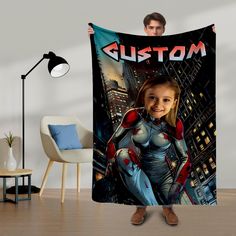 🎉Make yourself a superhero with our custom superhero blanket! This personalized flannel blanket is perfect for cozy nights in, movie marathons, or even outdoor adventures. 📏Size: -80*100cm (30*40 inches) -100*130cm (40*50 inches) -130*150cm (50*60 inches) -150*200cm (60*80 inches) Product Features: -Each blanket is made of premium, super-soft flannel fabric, ensuring a gentle touch and suitable for all ages from children to adults. The vibrant superhero design adds a playful touch to the blank Family Cuddles, Marvel Blanket, Personalized Spiderman Blanket, Superhero Blanket, Blanket Making, Superhero Designs, Blanket Cozy, Custom Blanket, Movie Marathon