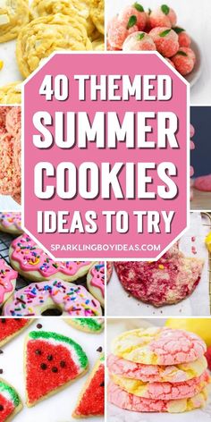 the words 40 themed summer cookies ideas to try