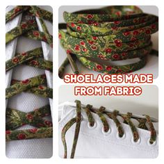 Cute shoelaces made from fabric 36" - Junior Low Tops (approx age 6-11) 4-5 eyelets / Also adult traditional Vans low tops45" - Adult Low Top Converse (approx age 11+) 5-6 eyelets / Also tween low tops54" - Adult High Top or low top for large feet 6-7 eyelets Cute Shoelaces, Low Top Converse, Shoe Making, Fabric Shoes, Age 11, Shoe Charms, Leather Working, Embroidered Friendship Bracelet, High Top