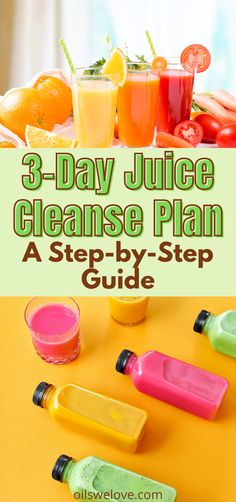 the 3 day juice cleanse plan is on display