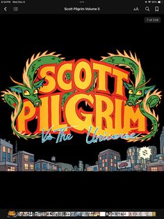 the logo for scott pilgrim's website