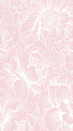 pink and white floral wallpaper with large flowers