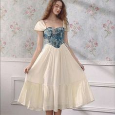 Shein Vibrant Retro Mod Damsel Renaissance Corset Dress Cosplay. Side Ties, With Floral Tapestry Print Bodice, With White Tiered Skirt, Sweetheart Neckline. Zips Up Back, But Has Adjustable Side Lace Up Ribbons. Length 48". Incredibly Good Quality For Being Shein. ** S O L D Out Online** Can Be Worn Off Shoulder, Too. Fits Size. Model Is 5'9", 155 Lbs, And Wears A Size 10 Brand New With Tags, Never Worn. Hnl.2-0801 Questions? Leave A Comment Below! Fantasy Dress Corset, Cotton Corset Dress, Short Sleeve Dresses For Cosplay In Summer, Short Sleeve Summer Dresses For Cosplay, Short Sleeve Dresses For Summer Cosplay, Summer Short Sleeve Dress For Cosplay, Princesscore Dresses For Spring Cosplay, Spring Princesscore Dresses For Cosplay, Fitted Fairycore Dress For Cosplay