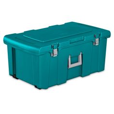 Organize your closet, office, craft supplies, or kid's playroom, putting everything in its proper place with the help of this Sterilite 16-Gallon Plastic Footlocker Container. This durable storage tote is ideal for storing off-season clothing, crafting supplies, office necessities, fabric swatches, and more safely in your home, classroom, or office. It can also be used for tidying up your little ones' creativity supplies, such as color construction paper, felt, coloring books, bulky materials, a Office Necessities, Storage Totes, Lockable Storage, Tote Storage, Portable Storage, Tidy Up, Household Supplies, Sachets, Ergonomic Handle