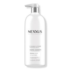 Clean & Pure Shampoo -  Nexxus Clean & Pure Shampoo is a lightweight, clarifying shampoo that gently cleanses, leaving hair nourished and purified.    Benefits     DRY HAIR SHAMPOO: From the Clean & Pure hair care system, this hydrating shampoo has an exclusive ProteinFusion blend of elastin protein and marine minerals for smooth and nourished hair MOISTURE SHAMPOO: Full of essential ingredients to replenish vital nutrients and recover hair's natural shine, movement and moisture SHAMPOO HAIR DET Nexxus Hair Products, Hair Thickening Spray, Hair Detox, Shampoo Brands, Detox Shampoo, Dry Shampoo Hairstyles, Shampoo Hair, Hydrating Shampoo, Clarifying Shampoo