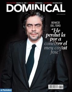 a man in a suit and tie is featured on the cover of a magazine called dominical