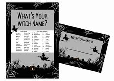 a halloween party game with witches on it