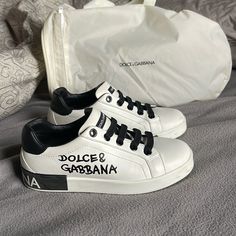 Dolce And Gabbana Sneakers Size 31 Kids Clean And Comfortable Comes W D&G Bag Super Comfortable For Kids, The Leather Inside Is So Soft! The Shoes Looks Brand New D&g Shoes, Shoes Dolce Gabbana, Kids Cleaning, Hand Painted Shoes, Painted Shoes, Shoes Color, Cute Shoes, Dolce And Gabbana