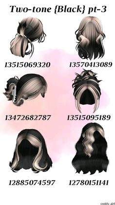 Roblox Hairstyles, Diy Nose Rings, Roblox Hair Codes, Brookhaven Code, Hair Chart, Bloxburg Decals Codes Aesthetic