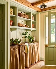 the kitchen is clean and ready to be used as a place for cooking or baking