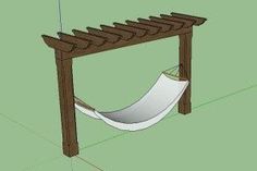 an image of a hammock stand made out of wood