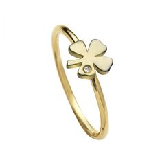 Jennifer Zeuner Jewelry Lowndes Ring Love And Luck, Faith Hope Love, Four Leaf, Hope Love, Leaf Clover, Faith Hope, Four Leaf Clover, Clover Leaf, Gold Plated Silver