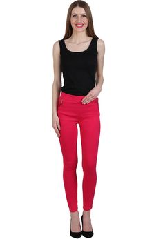 #Shop #Nikvik.com for #plus #size #jeggings. Find the #latest #styles at #prices that won't bust your #budget. Pink Leggings, Pink Cotton