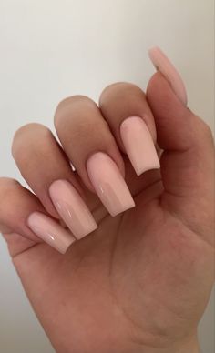 Ongles Beiges, Tapered Square Nails, Basic Nails, Blush Nails, Classy Acrylic Nails, Acrylic Nails Coffin Short, Neutral Nails, Square Acrylic Nails