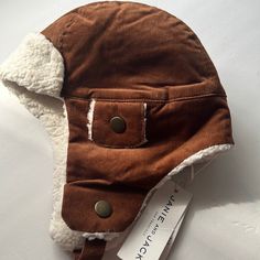 Sherpa-Lined Trapper Hat Size 6 To 12 Months 100% Polyester Taffeta; Lining: 100% Polyester Sherpa Fully Lined Snap-Close Chinstrap Machine Wash, Gentle Cycle; Imported Trapper Hat, Trapper Hats, Janie And Jack, Sherpa Lined, Hat Sizes, Kids Accessories, 12 Months, Accessories Hats, Size 6