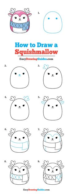 how to draw a squishmallow step by step instructions for beginners