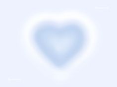 a blue heart on a white background with some clouds in the sky and one cloud is above it