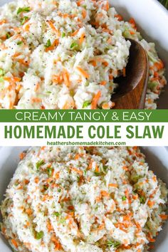 creamy tangy and easy homemade cole slaw is the perfect side dish for any meal