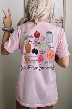 SOUTHERN SUMMER UNISEX SHORT SLEEVE,GRAPHIC TEE,GRAPHIC TSHIRTS,TSHIRTS,TEES100%COTTON,HEATHER(52%COTTON,48%POLY),ATH.HEATHER,BLACK HEATHER(90%COTTON,572%POLY)NICARAGUAMade In: Nicaragua Casual Short Sleeve Tops For Warm Weather, Summer Short Sleeve T-shirt For Warm Weather, Pink Cotton T-shirt For Summer, Pink Relaxed Fit Summer Shirt, Casual Short Sleeve T-shirt For Summer, Trendy Pink Summer Shirt, Casual Pink Summer Tops, Casual Pink Shirt For Summer, Casual Cotton Tops For Warm Weather