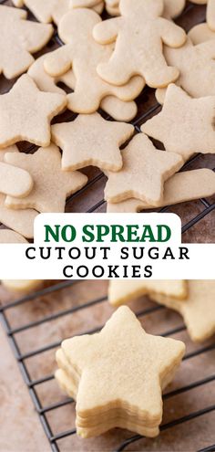 No spread cutout sugar cookies Sugar Cookies For Cutouts, Cookies For Cutouts, No Spread Sugar Cookie Recipe, Sugar Cookie Cutout Recipe, Butter Flavors, Sugar Cookie Recipe For Decorating, The Best Sugar Cookies, Roll Out Sugar Cookies, Cut Out Sugar Cookies