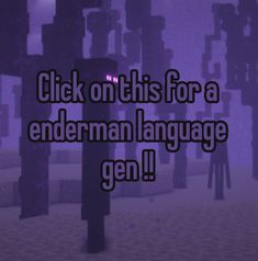 the words click on this for a bohemian language gen are in front of a purple background