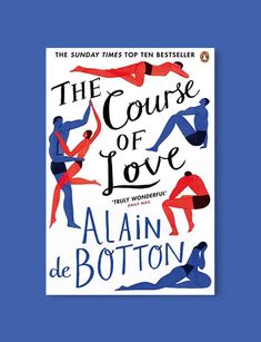 the book cover for the course of love by alain de bottomton, which features silhouettes of men and women