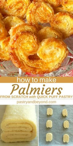 how to make palmiers from scratch - and - cracker puff pastry, parfait cookies or pastries