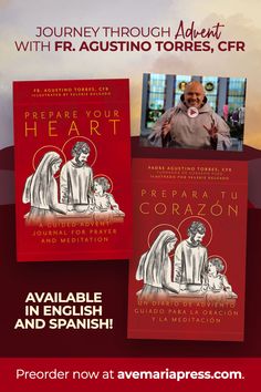 an ad for the new book, prepare your heart by elizabeth coran and spanish