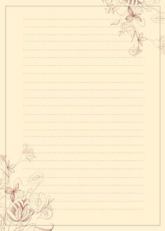 an old fashioned paper with flowers and lines on the edges stock photo - budget conscious