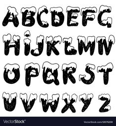 hand drawn graffiti alphabet letters and numbers with black ink on white background, isolated font