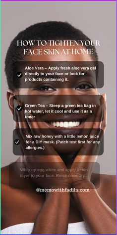 Here are some ingredients you can use to tighten your face skin at home. Would you give it a try? #faceskin #skin #besuty #skincare Skincare Myths, Fresh Aloe Vera Gel, Fresh Aloe Vera, Womens Health Care, Collagen Booster, Connective Tissue, Sensitive Skin Care, Hair Removal Cream