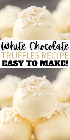 white chocolate truffles recipe easy to make with only 3 ingredients and just 5 minutes prep time