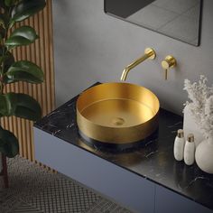 Karran Cinox 15.75" x 15.75" Round Vessel Stainless Steel Bathroom Sink Stainless Steel Bathroom Sink, Vincennes Indiana, Pedestal Sink Bathroom, Gold Faucet, Round Sink, Pedestal Sinks, Steel Bathroom, Bathroom Design Decor, Stainless Steel Bathroom